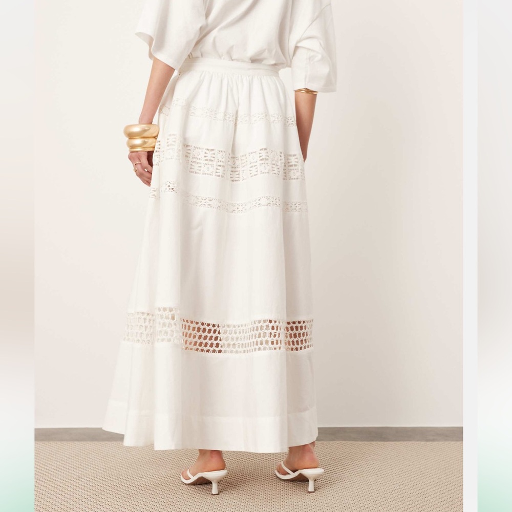 ASOS edition crochet trim maxi skirt